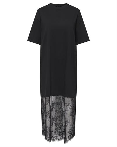 Only - ONLCliff T-shirt Lace Kjole - Black